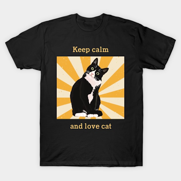 Cat t shirt -- Keep calm and love cat T-Shirt by hobbystory